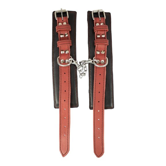 Genuine Cowhide Leather Handcuffs Adjustable Wrist Cuffs BDSM Toys for Couples - Picture 6 of 11